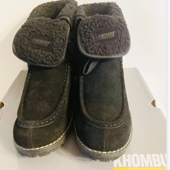 KHOMBU Sasha All Weather Suede Wedge Lace Up Boot - Picture 9 of 11